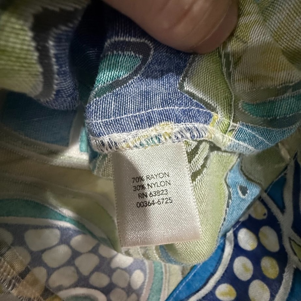 Christopher & Banks Button Shirt Womens L Multicolor Abstract Print Top - Picture 4 of 6